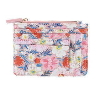 Julia Buxton Women's Colorful Premium Faux Leather Slot Coin Case Purse
